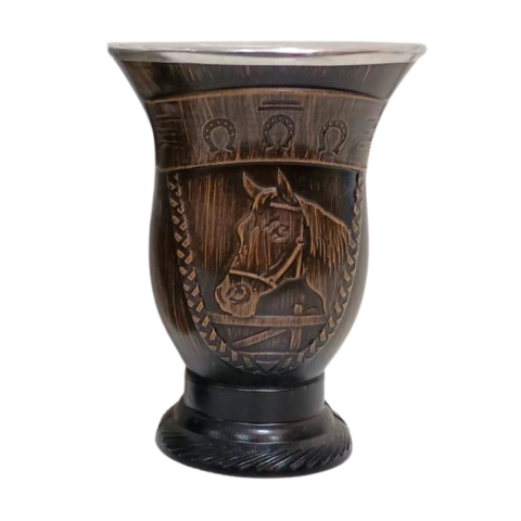 Cuia de Chimarrão Porongo Bocal Inox 2 Lados Sortidos