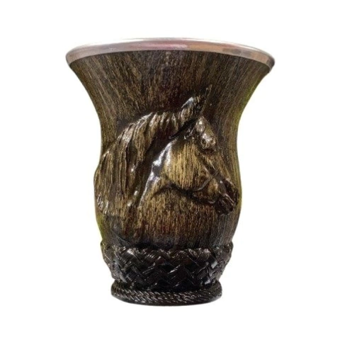 Cuia Porongo Natural Casca Cavalo Relevo Sortidas