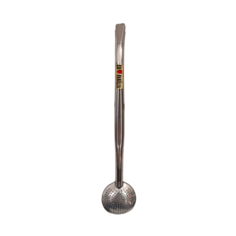 Bomba De Chimarrão Inox 22 Cm Aplique Bojo Fixo Aplique Sortido