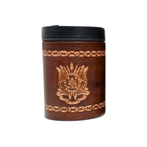 Porta Erva Revestido em Couro 250g Modelos Sortidos