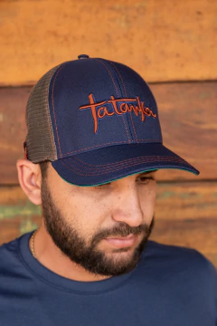 Boné Tatanka masculino azul marinho com tela chumbo REF 122 na internet