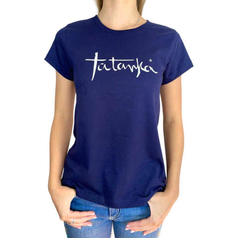 Camiseta Feminina Tatanka Azul Marinho Silkada em Cinza REF014 - comprar online