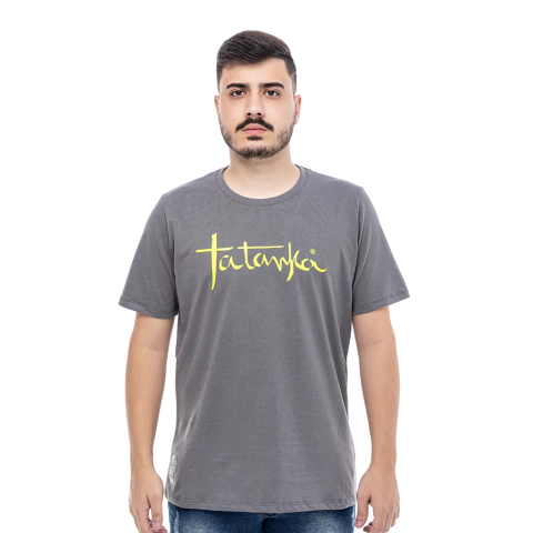 Camiseta Masculina Tatanka chumbo silk em amarelo flúor REF240 - comprar online