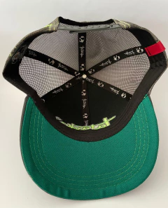 Boné Tatanka chumbo bordado verde flúor e tela chumbo REF 128 - Tatanka Clothes