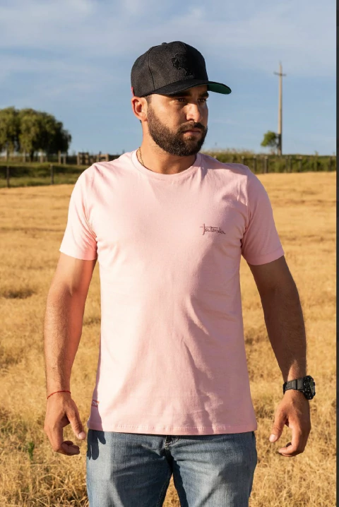 Camiseta Básica Masculina Tatanka Rosa Pastel REF.20 - comprar online
