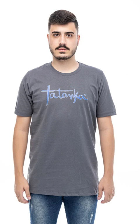 Camiseta Masculina Tatanka chumbo silk em azul REF.247 - comprar online