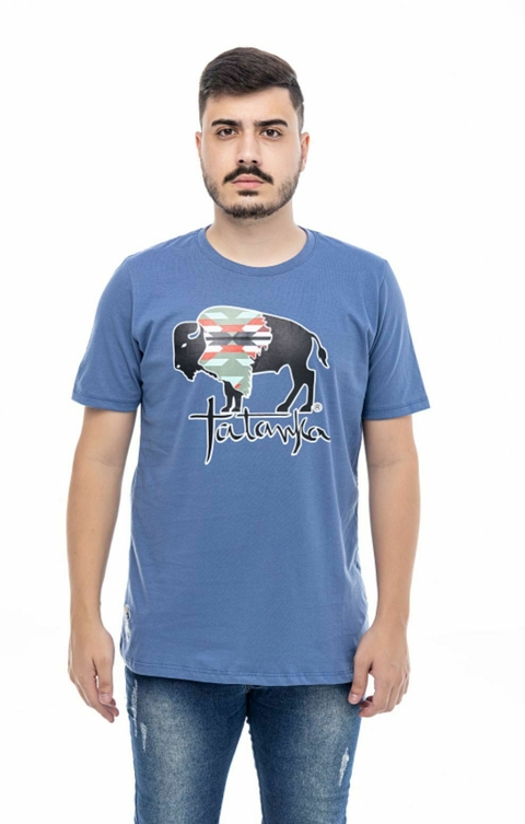 Camiseta Logo M10 azul jeans - comprar online