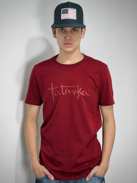Camiseta Masculina Tatanka Bordô silk em alto relevo Bordô REF 282 - comprar online
