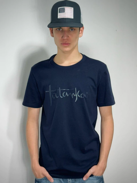 Camiseta Masculina Tatanka Azul Marinho silk em alto relevo Azul Marinho REF 281 - comprar online