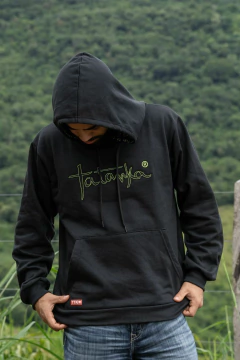 Moletom Tatanka Escrita Bordada Preta e Verde Flúor na internet