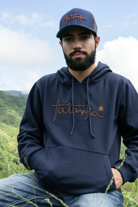 Moletom Tatanka Azul Marinho Bordado em Laranja - comprar online