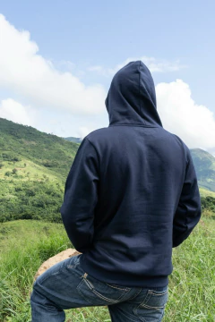 Moletom Tatanka Azul Marinho Bordado em Laranja - Tatanka Clothes