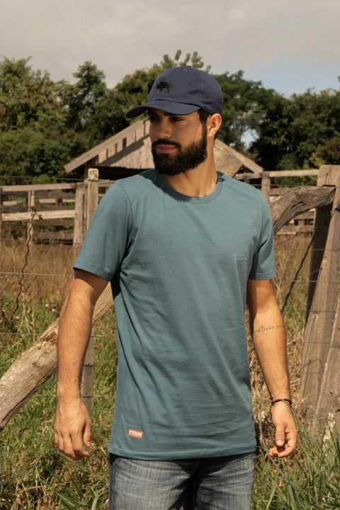 Camiseta Básica Masculina Tatanka Azul Petróleo REF21 - comprar online