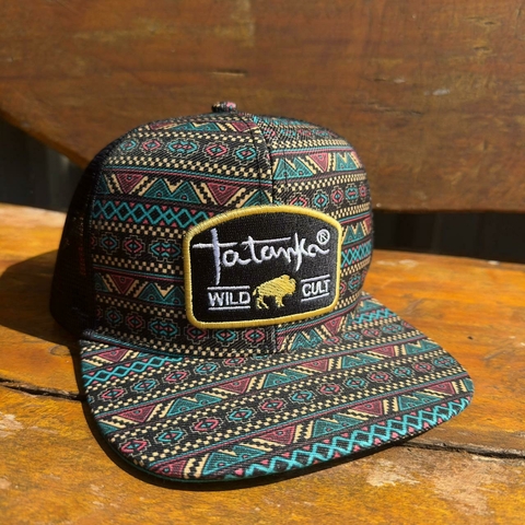 Boné Tatanka Navajo Colorido bordado com tela azul marinho REF 132 - comprar online