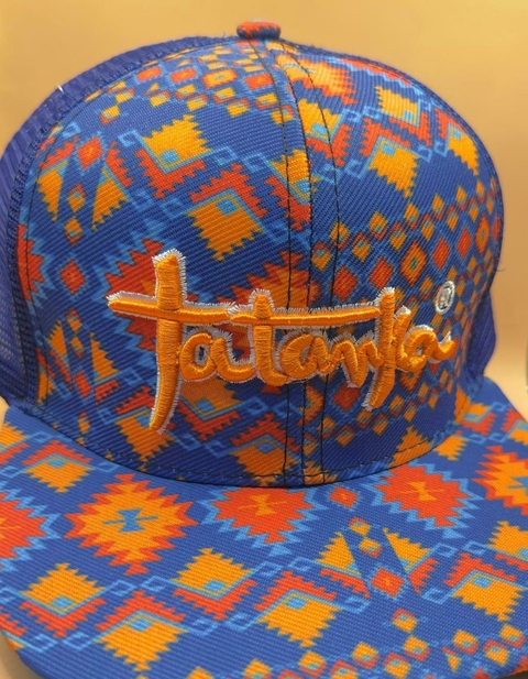 Boné Tatanka Navajo bordado laranja com tela REF 138 - comprar online