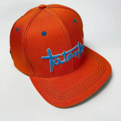 Boné Tatanka Laranja Flúor escrita em azul REF 144 - Tatanka Clothes