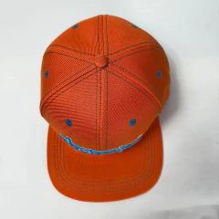 Boné Tatanka Laranja Flúor escrita em azul REF 144 na internet