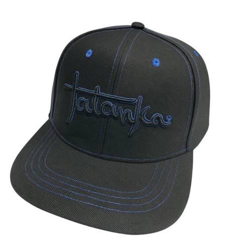 BONÉ TATANKA PRETO ESCRITA CONTORNO AZUL ROYAL - comprar online