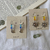 Aretes de gancho grande y cristales de murano