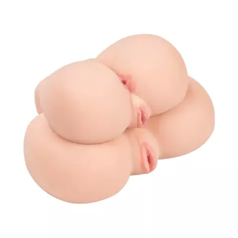 Masturbador Masculino realístico formato bunda com duas vaginas e ânus penetráveis em cyberskin - Magical Kiss - comprar online