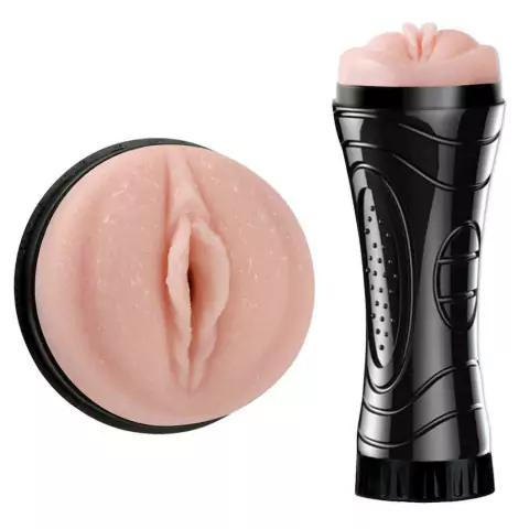 Masturbador Lanterna em formato vagina com textura interna em cyberskin - Bussy Strong in men toys - comprar online