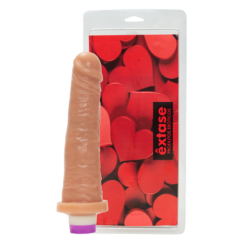 Prótese realística com vibração 20 x 4,5 cm disponível em 3 cores - Êxtase - comprar online