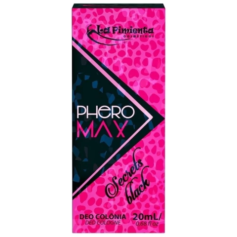 Perfume feminino com feromônio- Phero Max Secrets Black 20 ml - La Pimienta - comprar online