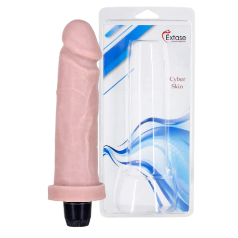 Prótese realística em cyber com vibração 17 X 4,2 - Êxtase