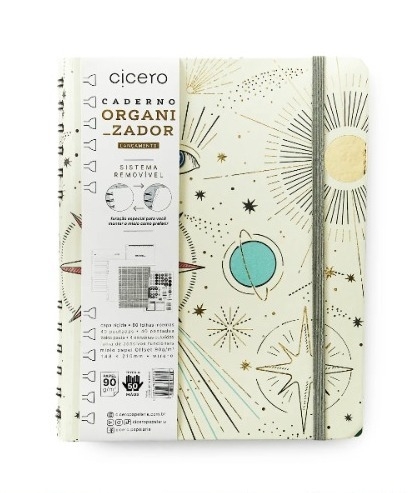 Caderno Organizador Astral Pautado & Pontado - Off White -CÍCERO