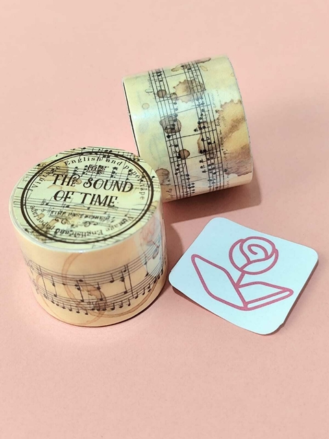 Washi tape Música e Café 2m X 3cm