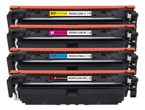 Pack 4 Toner 230a Para Hp 4203 4303 4301 W2300a /01a/02a/03a