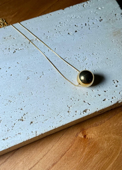 Colar Pérola Maxi Dourada