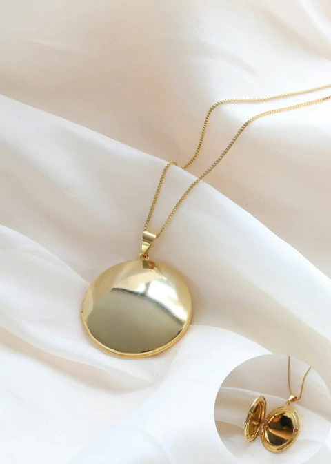 Relicário Redondo Espelhado