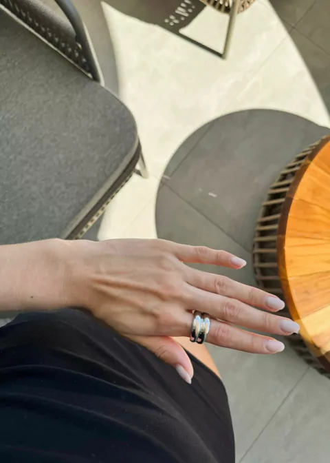 Anel duplo Espelhado