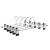 Pack de perchas de metal con gancho y broches regulables para colgar ropa