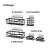 Set de Organizadores Adhesivos x5 Acero Inoxidable Waggs - Interseller