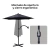 Sombrilla Parasol Articulada e Inclinable Con Luces Led Waggs - Interseller