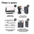 Canasto de Ropa Sucia Plegable Con Ruedas y Asa Reforzada Waggs