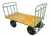 Carrinho plataforma assoalho de madeira com 2 abas carga 500kg