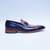 Mocasín Moscú Avestruz azul - comprar online