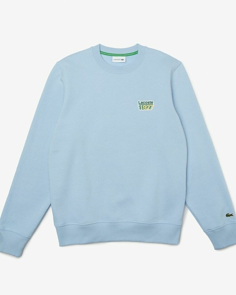 Moletom lacoste 1927 croco na manga ( Azul-bebê )
