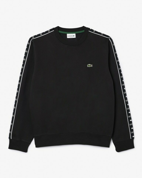 Moletom lacoste letreiro faixa ( Preto )