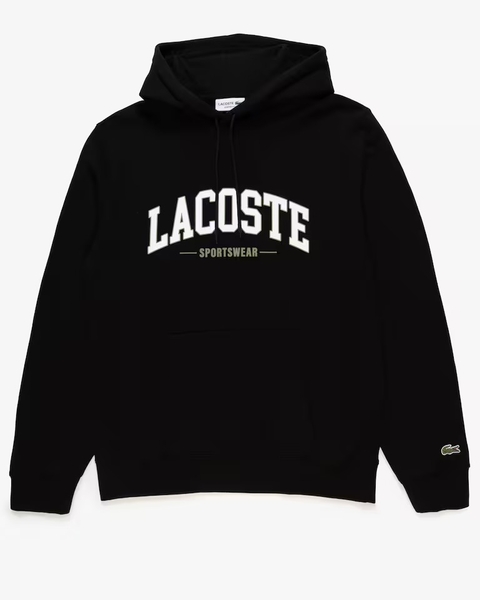 Moletom lacoste letreiro sportswear 2025 ( preto )