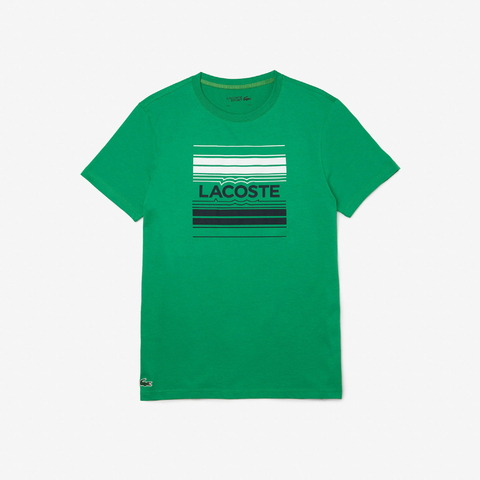 Camiseta lacoste sport logo estilizado ( Verde )