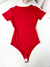 Body Zara Vermelho Com Manga