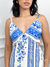 Vestido Tropical Azul Com Branco na internet