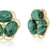 Brinco Com Ovais Verde Malaquita - BANHO DE OURO - comprar online
