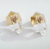 Brinco Com Cristal Navete - BANHO DE OURO