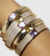Bracelete com Cristais Ametista Lavanda - BANHO DE OURO na internet