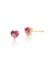 Brinco Cristal de Coração Rosa - BANHO DE OURO - comprar online